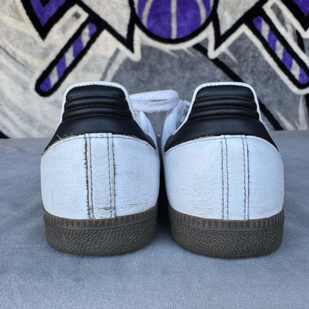 Size 4.5 - adidas Samba Classic OG J Cloud White Core Black IE3675 Kids - Picture 5 of 10